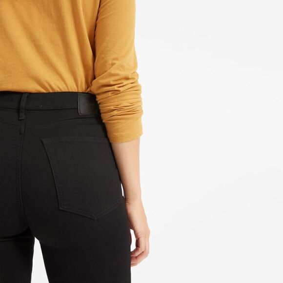 Everlane High Rise Slim Straight Ankle Jean in Black, Size 32 - Picture 3 of 15